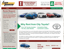 Tablet Screenshot of citytoyotarents.com